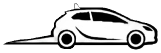 Voiture stylisée du logo Team Permis